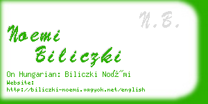 noemi biliczki business card